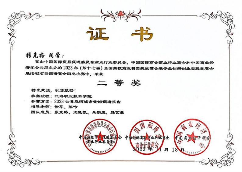 202311会展指导学生国二-徐芹